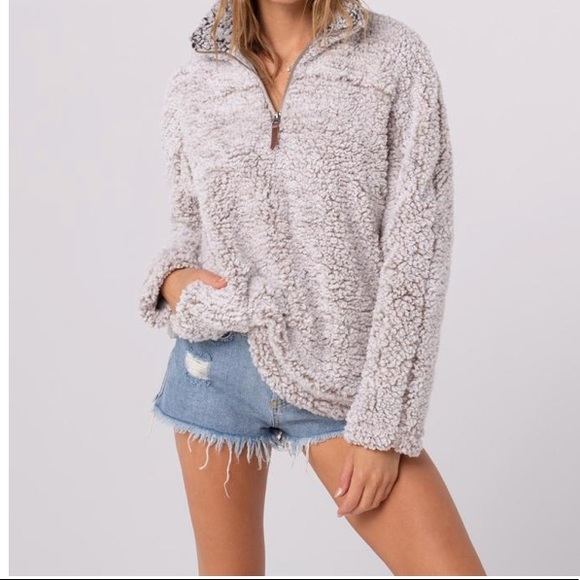 Thread & Supply Lazy Sunday Sherpa in Ivory Size S - Picture 1 of 4